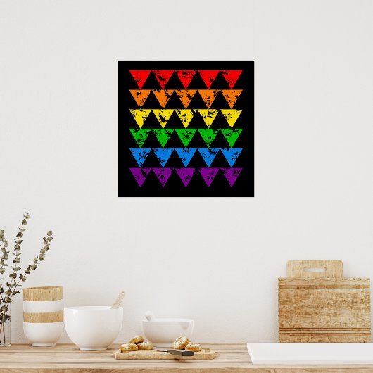 Rainbow Triangles poster - pas aan! (Keuken)