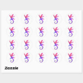 Rainbow Tribal Gecko Ronde Sticker (Vel)
