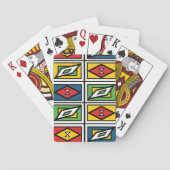 Rainbow Tribal Geometric Ndebele Pattern Pokerkaarten (Achterkant)