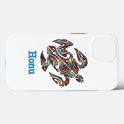 Rainbow Tribal Hawaiian Zee Turtle Case-Mate iPhone Case (Achterkant (horizontaal))