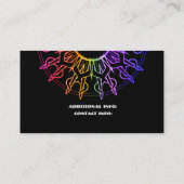 Rainbow Tribal Sun Visitekaartje (Achterkant)