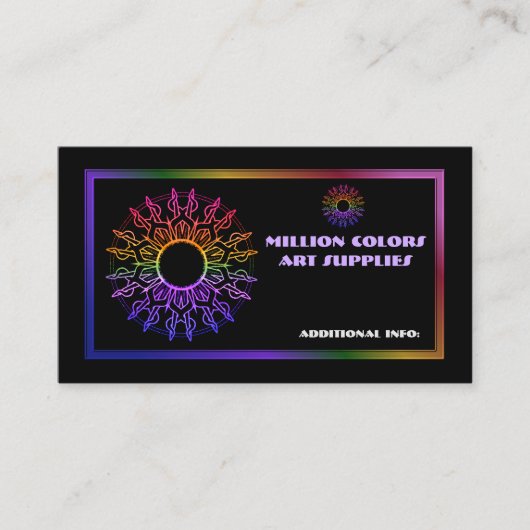 Rainbow Tribal Sun Visitekaartje 3 (Voorkant)