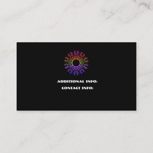 Rainbow Tribal Sun Visitekaartje 4 (Achterkant)