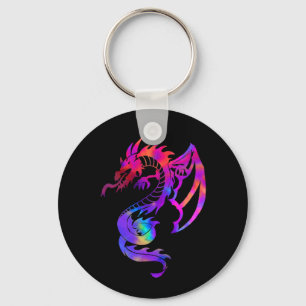 Rainbow Tribal Tattoo Dragon Sleutelhanger