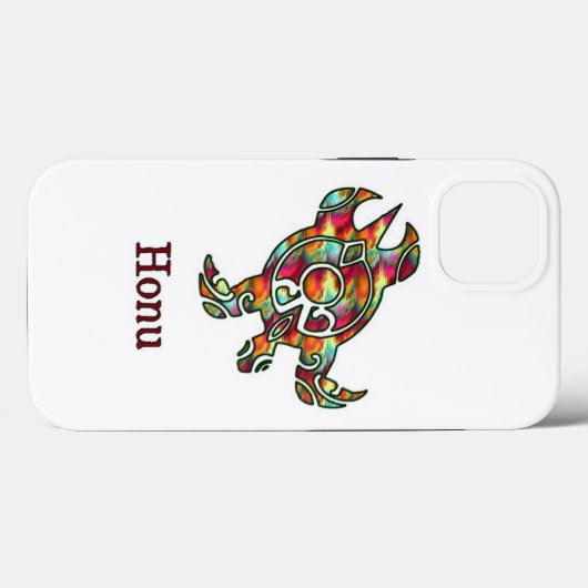 Rainbow Tribal Zee Turtle on White Case-Mate iPhone Case (Achterkant (horizontaal))