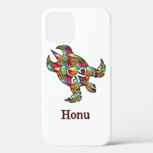 Rainbow Tribal Zee Turtle on White Case-Mate iPhone Case
