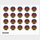 RAINBOW TRINITY KNOOP RONDE STICKER (Vel)