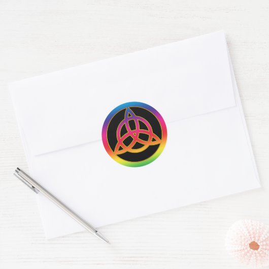 RAINBOW TRINITY KNOOP RONDE STICKER (Envelop)