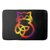 Rainbow Trinity Knot Celtic Cat Bath Mat (Voorkant)
