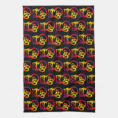 Rainbow Trinity Knot Celtic Cat Kitchen Towel Theedoek (Verticaal)