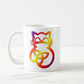 Rainbow Trinity Knot Celtic Cat Mok (Links)