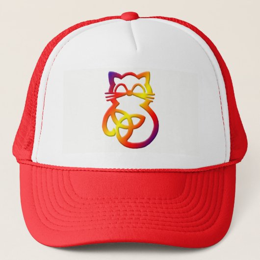 Rainbow Trinity Knot Celtic Cat Pet (Voorkant)