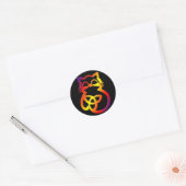 Rainbow Trinity Knot Celtic Cat Stickers (Envelop)