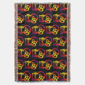 Rainbow Trinity Knot Celtic Cat Throw Blanket Deken (Voorkant Verticaal)