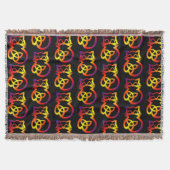 Rainbow Trinity Knot Celtic Cat Throw Blanket Deken (Voorkant)