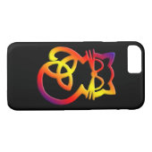 Rainbow Trinity Knot Keltische Cat iPhone 8/7 Hoes (Achterkant (Horizontaal))