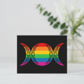 Rainbow Triple Goddess Symbol Briefkaart (Staand voorkant)