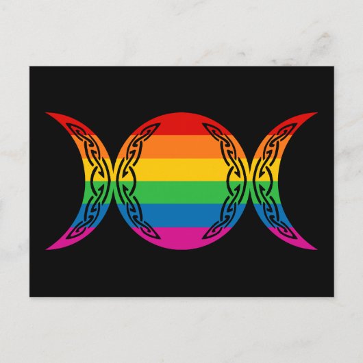 Rainbow Triple Goddess Symbol Briefkaart (Voorkant)