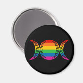 Rainbow Triple Goddess Symbol Magneet (Voorkant / Achterkant)