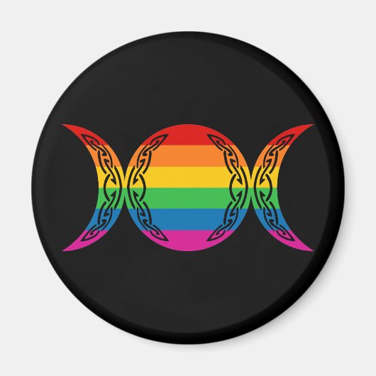 Rainbow Triple Goddess Symbol Magneet (Voorkant)