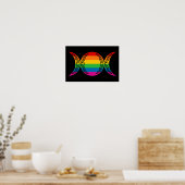 Rainbow Triple Goddess Symbol Poster (Keuken)