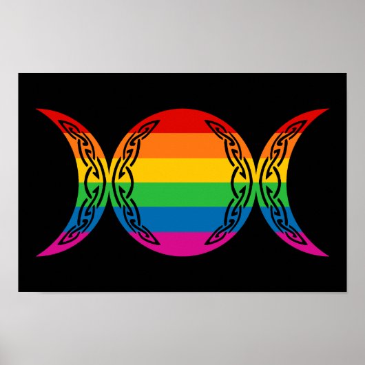 Rainbow Triple Goddess Symbol Poster (Voorkant)