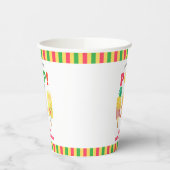 Rainbow Tropical Fruit Ice Cream Pop Baby shower Papieren Bekers (Links)