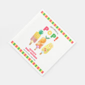 Rainbow Tropical Fruit Ice Cream Pop Baby shower Servet (Hoek)