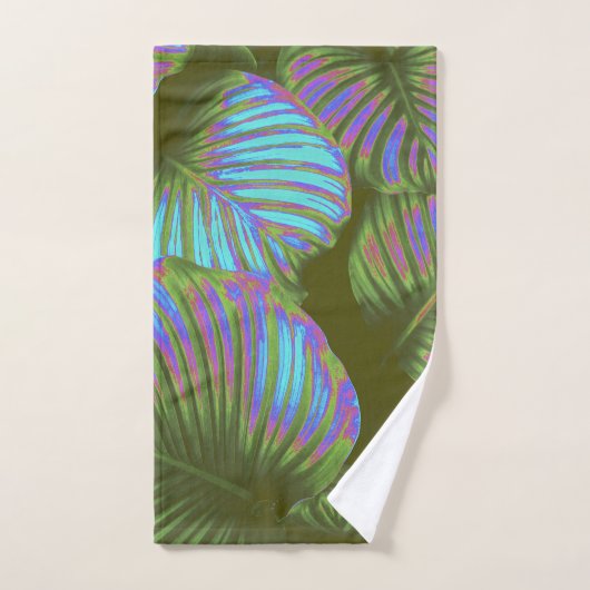 Rainbow Tropical Leaves Badkamer Handdoek Set (Handdoek)