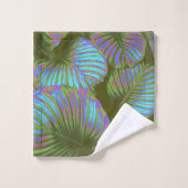 Rainbow Tropical Leaves Badkamer Handdoek Set (Wasdoekje)