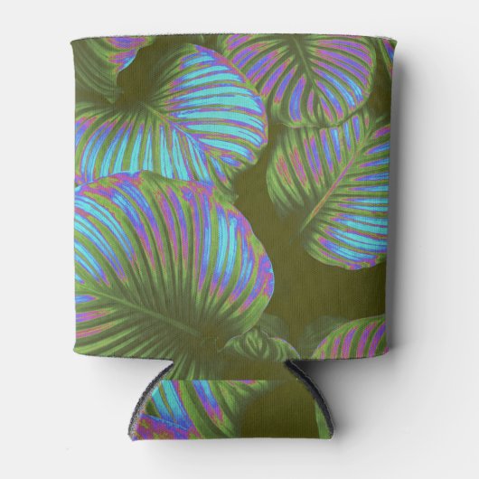 Rainbow Tropical Leaves Blikjeskoeler (Voorkant)