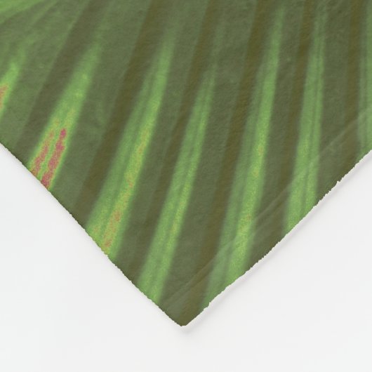 Rainbow Tropical Leaves Fleece Deken (Hoek)