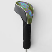 Rainbow Tropical Leaves Golfkop Hoesje Golfheadcover (Schuin)