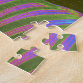 Rainbow Tropical Leaves Jigzaag Puzzle Legpuzzel (Zijkant)