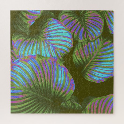 Rainbow Tropical Leaves Jigzaag Puzzle Legpuzzel (Verticaal)