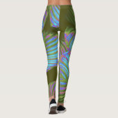 Rainbow Tropical Leaves Leggings (Achterkant)