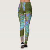 Rainbow Tropical Leaves Leggings (Achterkant)