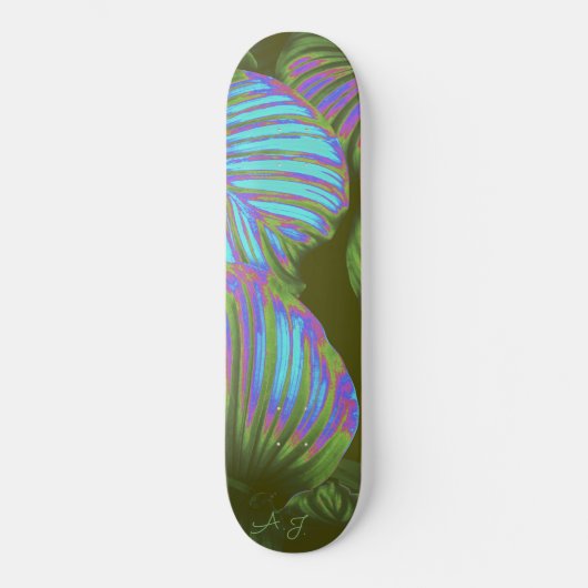 Rainbow Tropical Leaves Persoonlijk Skateboard (Voorkant)