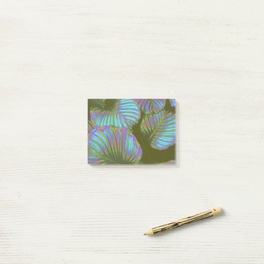 Rainbow Tropical Leaves Post-it® Notes (Op bureau)