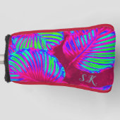 Rainbow Tropical Leaves Putter Hoesje Golfheadcover (Voorkant)