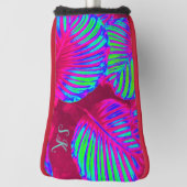 Rainbow Tropical Leaves Putter Hoesje Golfheadcover (Draai 90)