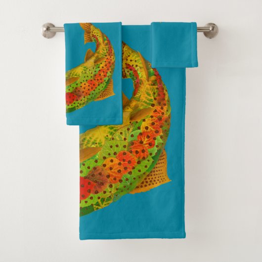 Rainbow Trout 5 van Aspen Leaf Bad Handdoek (Insitu)
