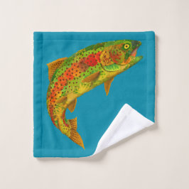 Rainbow Trout 5 van Aspen Leaf Bad Handdoek