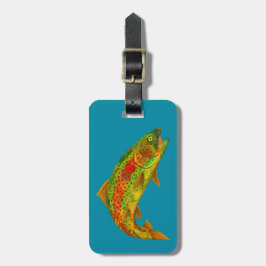 Rainbow Trout 5 van Aspen Leaf Bagagelabel