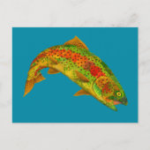 Rainbow Trout 5 van Aspen Leaf Briefkaart (Voorkant)