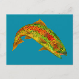 Rainbow Trout 5 van Aspen Leaf Briefkaart