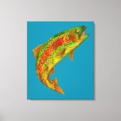 Rainbow Trout 5 van Aspen Leaf Canvas Afdruk (Voorkant)
