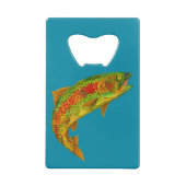 Rainbow Trout 5 van Aspen Leaf Creditkaart Flessenopener (Achterkant)