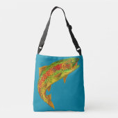 Rainbow Trout 5 van Aspen Leaf Crossbody Tas (Achterkant)