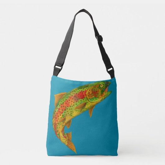 Rainbow Trout 5 van Aspen Leaf Crossbody Tas (Voorkant)